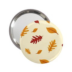 Leaves Autumn Fall Background 2 25  Handbag Mirrors by Pakjumat