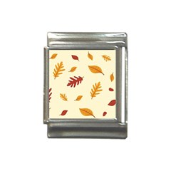 Leaves Autumn Fall Background Italian Charm (13mm) by Pakjumat