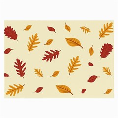 Leaves Autumn Fall Background Large Glasses Cloth (2 Sides) by Pakjumat