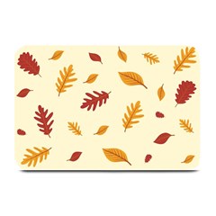 Leaves Autumn Fall Background Plate Mats by Pakjumat