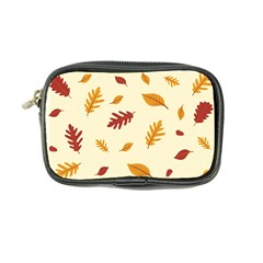 Leaves Autumn Fall Background Coin Purse by Pakjumat