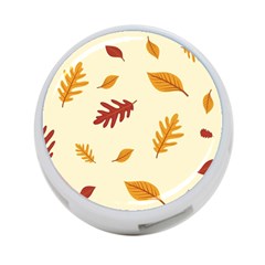 Leaves Autumn Fall Background 4-port Usb Hub (one Side) by Pakjumat