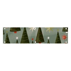 Christmas Trees Pattern Wallpaper Banner And Sign 4  X 1  by Pakjumat