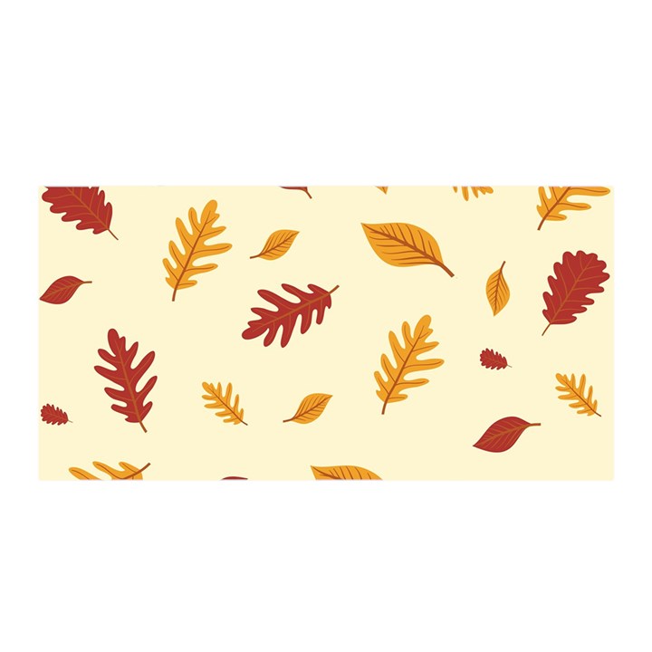 Leaves Autumn Fall Background Satin Wrap 35  x 70 