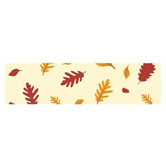 Leaves Autumn Fall Background Oblong Satin Scarf (16  X 60 ) by Pakjumat