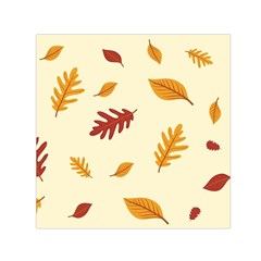 Leaves Autumn Fall Background Square Satin Scarf (30  X 30 ) by Pakjumat