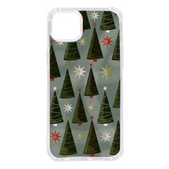 Christmas Trees Pattern Wallpaper Iphone 14 Plus Tpu Uv Print Case by Pakjumat