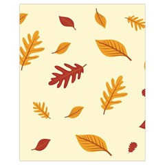 Leaves Autumn Fall Background Drawstring Bag (small) by Pakjumat