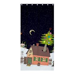 House Tree Man Moon Night Stars Shower Curtain 36  x 72  (Stall) 