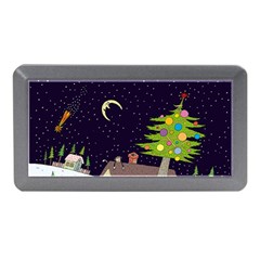 House Tree Man Moon Night Stars Memory Card Reader (Mini)