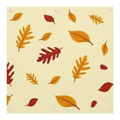 Leaves Autumn Fall Background Banner And Sign 3  X 3  by Pakjumat