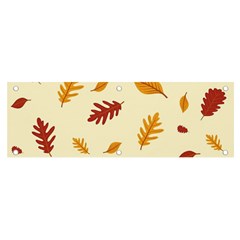 Leaves Autumn Fall Background Banner And Sign 6  X 2  by Pakjumat