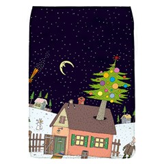 House Tree Man Moon Night Stars Removable Flap Cover (S)