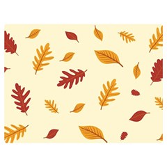 Leaves Autumn Fall Background Premium Plush Fleece Blanket (extra Small) by Pakjumat