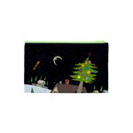 House Tree Man Moon Night Stars Cosmetic Bag (XS) Back