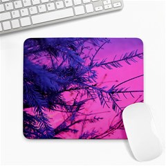 Fir Sunset Frost Snow Large Mousepad by Pakjumat