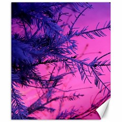 Fir Sunset Frost Snow Canvas 20  X 24  by Pakjumat