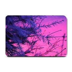 Fir Sunset Frost Snow Small Doormat by Pakjumat