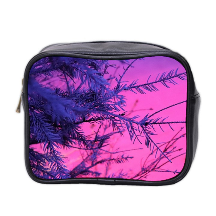 Fir Sunset Frost Snow Mini Toiletries Bag (Two Sides)