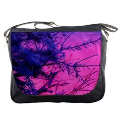 Fir Sunset Frost Snow Messenger Bag by Pakjumat