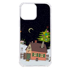 House Tree Man Moon Night Stars iPhone 13 Pro Max TPU UV Print Case