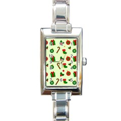 Festive Background Holiday Background Rectangle Italian Charm Watch by Pakjumat