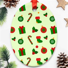 Festive Background Holiday Background Oval Ornament (two Sides) by Pakjumat