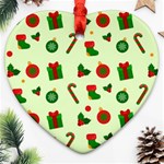 Festive Background Holiday Background Heart Ornament (Two Sides) Front