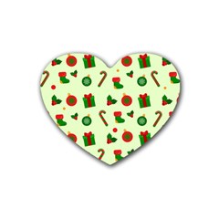 Festive Background Holiday Background Rubber Coaster (heart) by Pakjumat