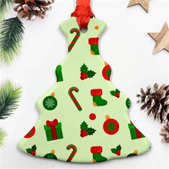 Festive Background Holiday Background Christmas Tree Ornament (two Sides) by Pakjumat