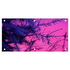 Fir Sunset Frost Snow Banner And Sign 6  X 3  by Pakjumat