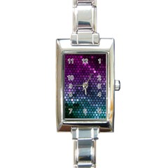 Digital Abstract Party Event Rectangle Italian Charm Watch by Pakjumat