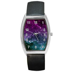 Digital Abstract Party Event Barrel Style Metal Watch