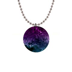 Digital Abstract Party Event 1  Button Necklace by Pakjumat