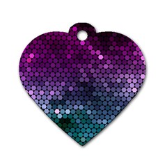 Digital Abstract Party Event Dog Tag Heart (one Side) by Pakjumat