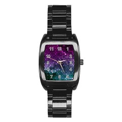 Digital Abstract Party Event Stainless Steel Barrel Watch by Pakjumat