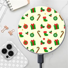 Festive Background Holiday Background Wireless Fast Charger(white) by Pakjumat