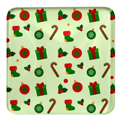 Festive Background Holiday Background Square Glass Fridge Magnet (4 Pack) by Pakjumat