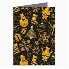 Christmas Background Greeting Cards (pkg Of 8) by Pakjumat