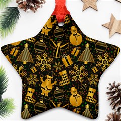 Christmas Background Star Ornament (two Sides) by Pakjumat