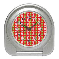 Festive Pattern Christmas Holiday Travel Alarm Clock by Pakjumat