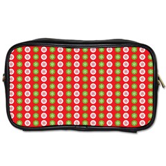 Festive Pattern Christmas Holiday Toiletries Bag (two Sides) by Pakjumat