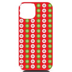 Festive Pattern Christmas Holiday Iphone 14 Black Uv Print Case by Pakjumat