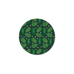 Leaves Snowflake Pattern Holiday Golf Ball Marker by Pakjumat