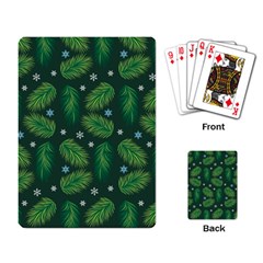 Leaves Snowflake Pattern Holiday Playing Cards Single Design (rectangle) by Pakjumat