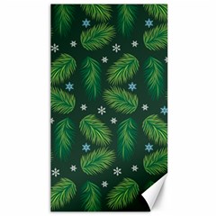 Leaves Snowflake Pattern Holiday Canvas 40  X 72  by Pakjumat