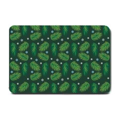 Leaves Snowflake Pattern Holiday Small Doormat by Pakjumat