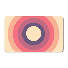 Circles Pattern Bullseye Cream Magnet (rectangular) by Pakjumat