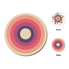 Circles Pattern Bullseye Cream Playing Cards Single Design (round) by Pakjumat