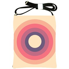 Circles Pattern Bullseye Cream Shoulder Sling Bag by Pakjumat